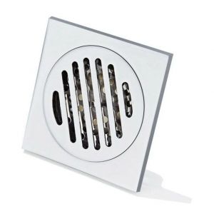 Douche Grille Anti Cheveux Drain de Plancher d'Épaisseur en Acier Inoxydable Anti-Odeur Carré Drain de Douche pour salle de Bain 100 x 100 mm - Neuf