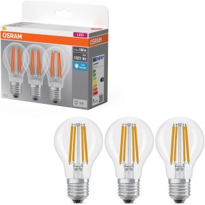 Lampe Led Culot Classique Forme D'ampoule E27 Claire 6500k, Led &Agrave; Filament, Remplacement Pour Lampe &Agrave; Incandescence, Ip20, Sans Mercure, R&eacute;sistante Aux Chocs, 15000 H, Domestique Et Ext&eacute;rieur - Neuf