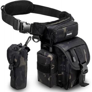 Cauc-Sac De Jambe Polyvalente - Sacoche De Cuisse P&ecirc;che Banane Molle Tactique Militaire, Sac Banane Multifonctionnel Imperm&eacute;able Pour Ext&eacute;rieur Moto Voyage Chasse Randonn&eacute;e Escalade - Sac &Agrave; Outils - Neuf