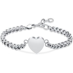 Eryi-Mnicremation Bracelet Urne Pour Cendres Avec Médaillon En Forme De C?Ur, Bracelet Funéraire Réglable Pour Cendres Pour Femme U2013 Always In My Heart - Neuf