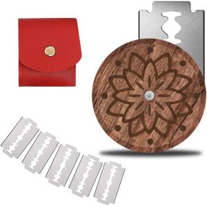 Fabrication Artisanale De Pain Lame Avec 5 Lames Inclus, De Qualité Supérieure Pâte Trancheuse Outil Avec Cuir Véritable Housse De Protection (Pour Les Bois Ronds De Couleur) - Neuf