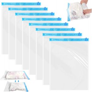 8 Pi&egrave;ces Sac sous Vide Voyage,Sacs de Compression,s Sac Sous Vide Roul&eacute; &agrave; la Main,Sac de Compression Voyage pour V&ecirc;tements,Literie (60x40cm) - Neuf