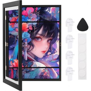 Cadre Dessin Enfant À Changer,A3 Cadre Photo Pour Dessins D'Enfants Avec Ouverture Frontale Et Sangle Fixe,34 X 46 Cm Cadre Dessin Enfant Pouvant Contenir 150 Pièces (Noir) - Neuf