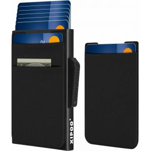 Portefeuille Fin Et Minimaliste Pour Homme En Cuir V&eacute;ritable De Qualit&eacute; Sup&eacute;rieure Avec Fen&ecirc;tre Pour Carte D'Identit&eacute;, Blocage Rfid, Portefeuille Pour Cartes De Cr&eacute;dit Compatible Avec Airtag, - Neuf