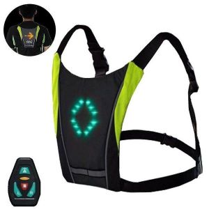 Gilet De S&eacute;curit&eacute; R&eacute;fl&eacute;chissant Pour Cycliste Avec Clignotants Led - Rechargeable Par Usb, Ajustement R&eacute;glable, Haute Visibilit&eacute; Pour La Conduite De Nuit - Neuf