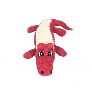 Jouet en peluche pour la dentition des animaux de compagnie, doux, amusant et mignon, en forme d'animal de dessin animé, jouet à mâcher pour chien, pour la maison, rose rouge - Neuf