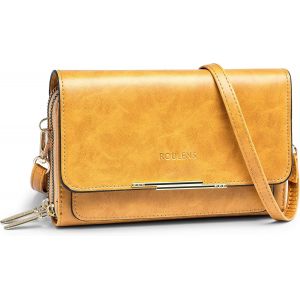 KALANKA-Sac Téléphone Portable Femme - Petit Sac Bandoulière Femme - Sac à Bandoulière Femme en Cuir PU - Sac À Bandoulière Petit avec Réglables Bandoulière - Neuf