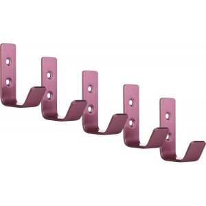 5 X Crochet &Agrave; V&ecirc;tement Loxten 60 X 20 X 45 Mm Rose Crochet De Vestiaire En Acier Inoxydable &Eacute;paisseur De Mat&eacute;riau De 3 Mm Crochet Pour Vestes Avec Bords Arrondis - Neuf