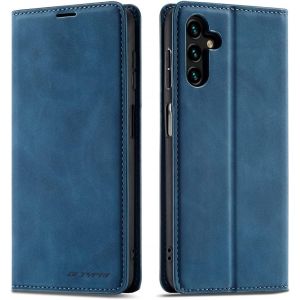 Sjzg-Etui Pour Samsung Galaxy A14, Housse En Cuir Premium Pu Portefeuille Conque, [Fentes Pour Cartes] [Fermoir Magn&eacute;tique] [Stand Fonction] Flip Coque Pour Samsung Galaxy A14 - Bleu - Neuf