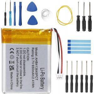 Batterie de rechange, 650 mAh, 3,7 V, AHB413645PCT, compatible avec Sennheiser EPOS Adapt 660, MB 660, PXC 550, 507271-88 avec kit d'outils - Neuf