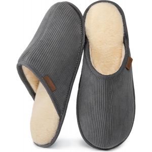 Kalanka-Chaussons En Velours Côtelé Pour Hommes Avec Doublure En Fausse Fourrure - Neuf