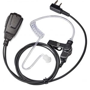 Oreillette de Radio de Surveillance avec Tube Acoustique à 2 Branches avec Microphone PTT et Ecouteur pour Kenwood TK3501 Protalk UV5R 888S TYT Anytone eSnyic RT24 RT27 Walkie Talkie - Neuf