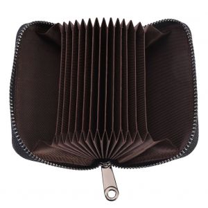 HJLIAN Porte-cartes de visite unisexe style accordeon, organiseur de rangement pour cartes de credit (noir) - Neuf
