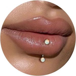 Nbgcm-G23 Titane Piercing Arcade Piercing Langue Nombril Piercing Labret Vertical Levre Lip Bar Labret Daith Argent Opal 6mm/8mm/10mm 16g Bananes Homme Femme Hypoallergénique - Neuf