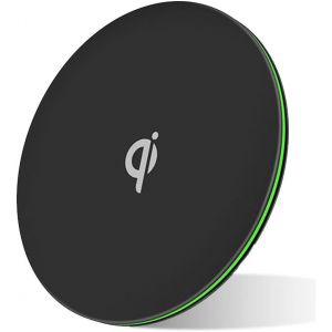 Wireless Charger For Mobile Phone 15w Qi Charger-Charging Station Compatible With Samsung And Iphone-Chargers Also Compatible With Airpods And Galaxy Buds-Black - Neuf