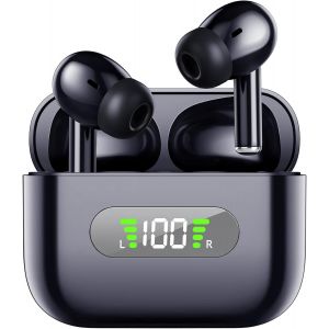 KALANKA-Ecouteurs Bluetooth sans Fil, Écouteurs stéréo HiFi Immersifs Bluetooth 5.3, Basses Profondes, 4 Mic ENC Antibruit, 72h Lecture, Écouteurs Résistance IPX8, pour iOS et Android - Neuf