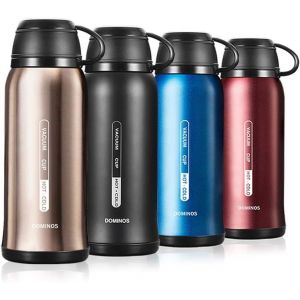 Bouteille En Acier Inoxydable Avec Isolation - Double Paroi Gourde - Boissons Chaudes Ou Froides - Sport, Voyage, École, Bureau, De Plein Air - 650ml Champagne Gold - Neuf