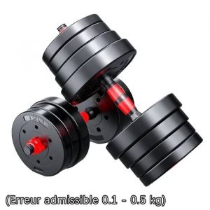 Haltere Musculation Reglable Ensemble D'haltères Pour Hommes 2 En 1, Disque Musculation Dumbbells Barres Pour La Salle De Sport - Neuf