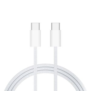 TRAHOO-C&acirc;b le USB C vers USB C Charge Rapide&iquest;PD3.0 60W C&acirc;b le US B Type C Nylon Tress&eacute; C&acirc;ble Chargeur Cordon TYPE C Compatible avec iPhone 16 15 Samsung Galaxy S24 S23 Pixel iPad MacBook (1PC) - Neuf