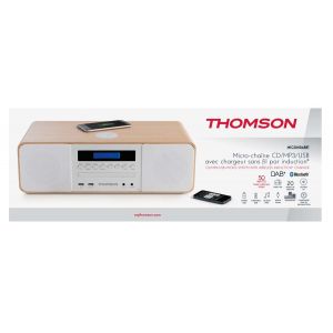 Combo avec système induction CD, radio DAB, thomson MIC201IDABBT - Neuf