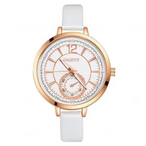Gaiety Femmes Mode Casual Affaires Pu Bracelet Montre Quartz Montre Analogique Robe Montre-Bracelet (Blanc) - Neuf