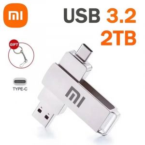 KALPZ-Xiaomi 16 To Clé Usb 3.2 Clé Usb Très Haute Vitesse Transfert De Métal Mini Disque U Clé Usb Type C Disque Mémoire Ssd U Lecteur,,Silvery 2Tb - Neuf