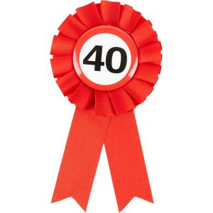 SJZG-Decoration Anniversaire 40 Ans Badge Panneau De Signalisation Rouge/Blanc - D&eacute;coration Originale Pour Anniversaire 40 Ans Femme Et Homme - - Neuf