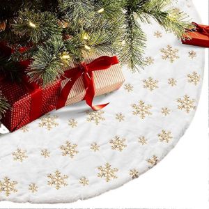 Jupe de sapin de No&euml;l &eacute;l&eacute;gante en peluche &agrave; paillettes, d&eacute;coration personnalis&eacute;e pour les f&ecirc;tes de fin d'ann&eacute;e, pour le salon ou la maison. - Neuf