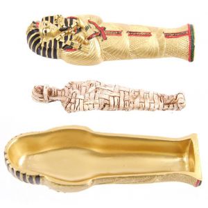 Figurine - Sarcophage - Toutankhamon - Egypte - D&eacute;coration - 13cm Longueur - Neuf