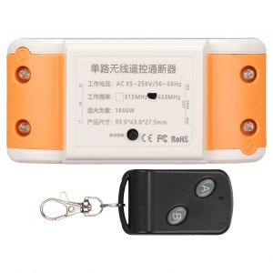 Interrupteur de telecommande sans fil longue portee, 1 canal, relais de telecommande pour l'industrie des lampes, aC85-250 V - Neuf