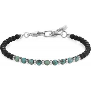 Eryi-Bracelet Perle Homme/Femme, Bracelet Onyx Pour Hommes, Bracelet Chaîne En Acier Inoxydable - Neuf