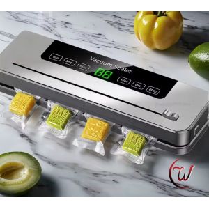 Machine Sous Vide, Coupeur Int&eacute;gr&eacute;, 6 Modes, Appareil de Mise Sous Vide Alimentaire, avec 10 Sacs pour Sous Vide - Neuf