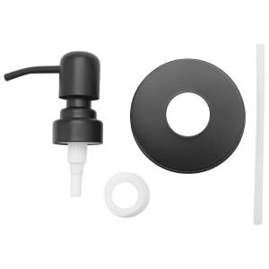 Couvercle de distributeur de savon en pot de 4 pots,couvercle de distributeur de lotion antirouille peint en noir pour pot à bouche ordinaire - Neuf