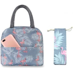 MEVRONISSHOP-Sac Isotherme Repas Bureau Lunch Bag Sac &agrave; d&eacute;jeuner Fra&icirc;cheur Sac de Transport Repas Pique-Nique Sac de Poche Toile Imperm&eacute;able isol&eacute; pour Femme, Homme,&Eacute;cole et Bureau Filles Enfants - Neuf