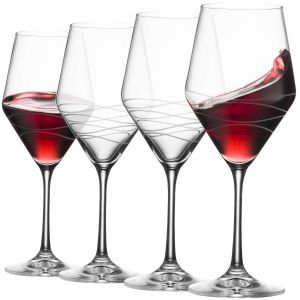 Verres À Vin Rouge Lot De 4 | 20 Once De Longues Tiges De Cristal Clair Verres À Vin | Cadeau Élégant Pour Les Mariages, Les Anniversaires, Les Anniversaires - Neuf
