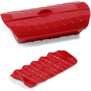 Jexnovashop-Cuiseur Vapeur Micro-Ondes En Silicone Avec Poign&eacute;e Et Couvercle Pour Cuire &Agrave; La Vapeur Des Aliments Frais Et Congel&eacute;s L&eacute;gumes Poissons - Neuf