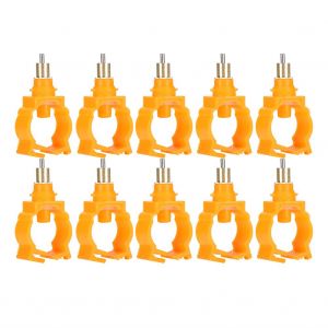 Hjlian Lot De 10 Fontaines A Tetine Pour Lapins Et Volailles (Courtes Orange, Longues Jaunes) G3/4 Type Court - Neuf