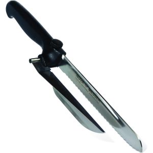 Oayew-Couteau &Agrave; Pain Avec Guide - Guillotine &Agrave; Saucisson Pain Fromage Tomates Coupeur Hachoir &Agrave; L&eacute;gumes Inox Noir (Droitier) - Neuf