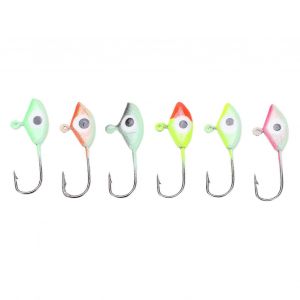 6pcs P&ecirc;che Sur Glace Jigs P&ecirc;che Leurres Mini Jig Head App&acirc;ts Acier Au Carbone Pour L'hiver Ext&eacute;rieur002 - Neuf