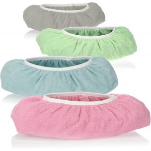 Teppe-Com-Four&reg; Housses De Balai 4x En 4 Couleurs - Housses De Rechange En Microfibre Pour Le Nettoyage Humide Et Sec Des Sols - Chaussures De Nettoyage, Lavables Jusqu'&agrave; 60&deg;C (4 Pi&egrave;ces - Couleurs Su - Neuf