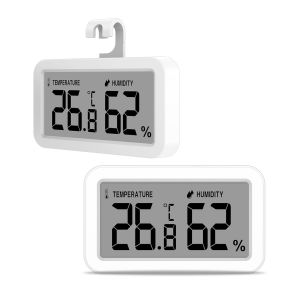 Thermometre Hygrom&egrave;tre Frigo Num&eacute;rique Mini 2PCS, Thermom&egrave;tre Congelateur Magn&eacute;tique et Crochet, Surveillance Temp&eacute;rature Id&eacute;al Pour R&eacute;frig&eacute;rateur Maison et Bureau, TM-2TH - Neuf