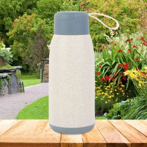 Hjlian Bouteille D'eau Portable En Verre Avec Poignee, Style Ete, Pour Le Sport (Violet) - Neuf