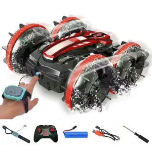 Voiture Telecommandee Amphibie Pour Enfants, Capteur De Gestes, 4 Roues Motrices, Etanche, Monster Truck, Cascades, Pour Garcons Et Filles - Neuf