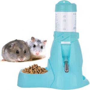Bouteille D'eau Pour Hamster, Distributeur Automatique De Nourriture Pour Petits Animaux Avec Base, Cabane Suspendue, Biberon, Distributeur Automatique Pour Petits Animaux (80 Ml, Bleu), 1 Pièce - Neuf