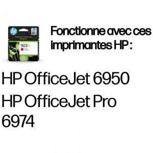 HP 903XL - 9.5 ml - &agrave; rendement &eacute;lev&eacute; - magenta - originale - cartouche d'encre - pour Officejet Pro 6960, 6970, 6974 - Neuf
