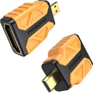 ERYI-Adaptateur Micro Hdmi Vers Hdmi 4K 2 Paquets, Prise Micro Hdmi D Mâle Vers Hdmi A Femelle, Hdr, Arc, 3D, Connecteur Microhdmi Compatible Avec Nikon Zfc, Raspberry Pi5/Pi4, Sony A6400/A6500 - Neuf