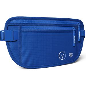 KALANKA-Sac Banane Femme Ultra Fin avec Protection RFID, Antivol Banane Homme avec Sangle Réglable, Ceinture Course à Pied Légère pour Voyage et Sport, Pochette Secrète pour Telephone et Passeport - Neuf