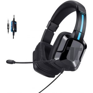JFKJG-Tritton Kama+ Casque Gaming PC avec Micro Compatible PS5, PS4, Xbox Series, Nintendo Switch - Haut Parleur 40mm - Casque Gamer Filaire avec Microphone Ajustable Omnidirectionnel et télécommande - Neuf