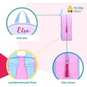 Sac À Dos - La Reine Neiges - 3D - Rose - Enfant - Ecole - Maternelle - Garderie - Crèche - Cartable Fille - Taille 29 Cm - Bretelles Réglables - Neuf