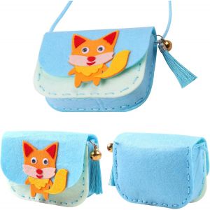 Kit De Couture Pour Enfants (Renard Bleu), Kit De Bricolage Pour Petites Filles, Non Tissé - Neuf